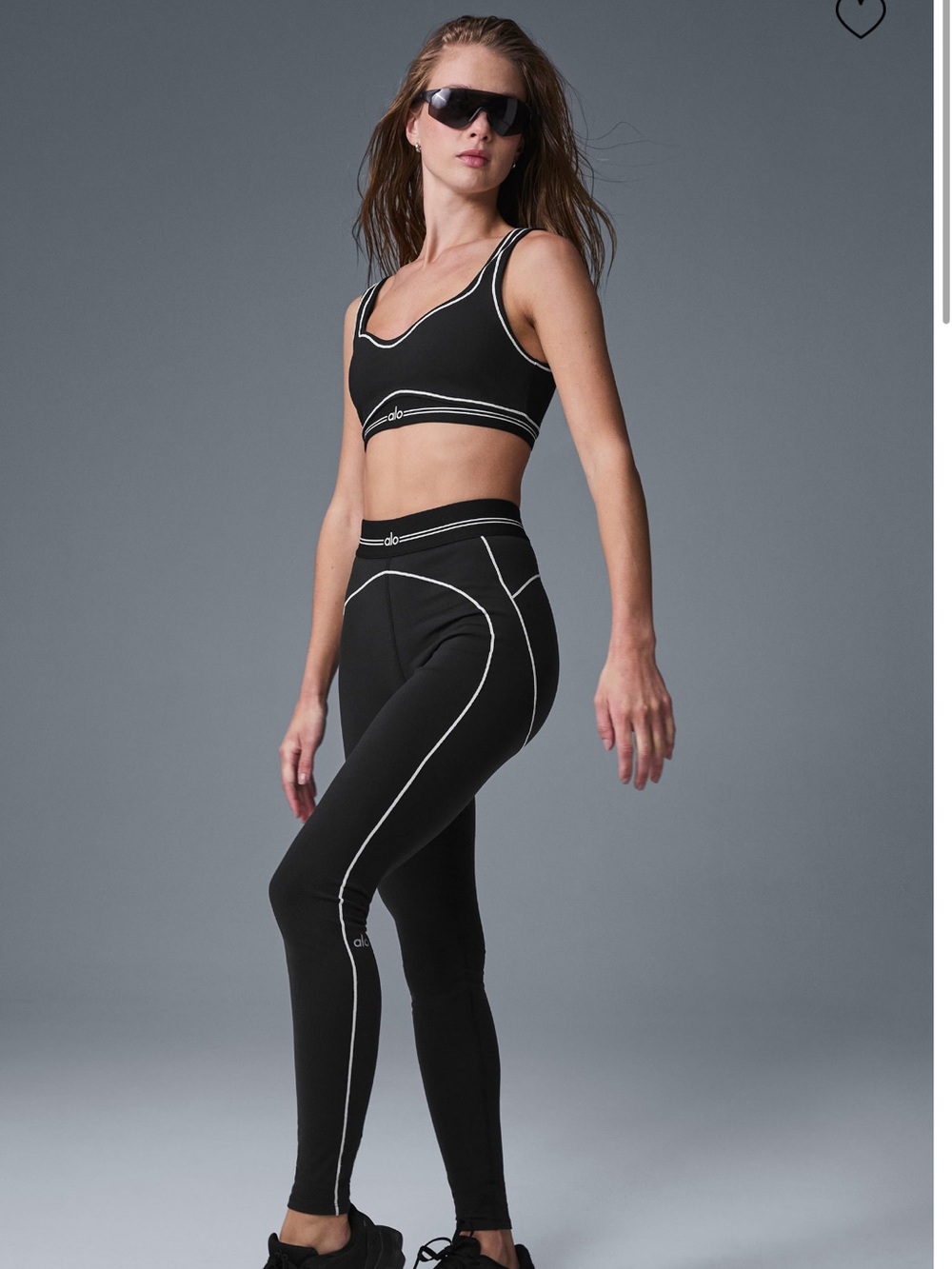 ALO airbrush heart throb bra